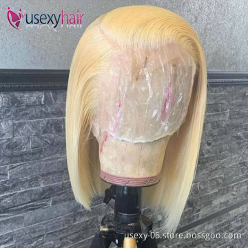 Wholesale Mink Brazilian 100% Human Hair Wigs 613 Virgin Hair Lace Front Wig Short Bob Wigs For Black Women